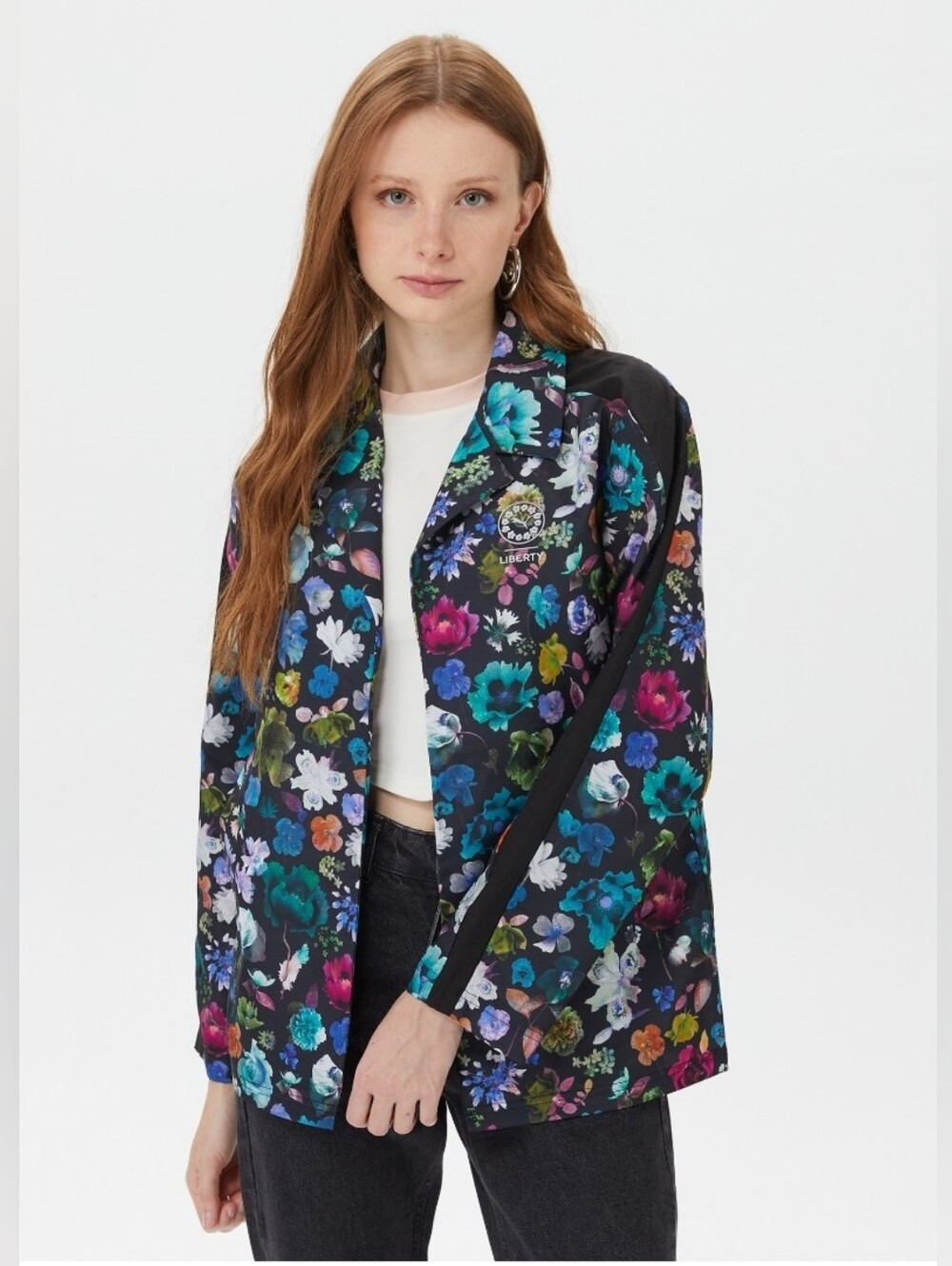 Liberty London + Puma Collab Floral Black Multi Blazer Jacket
